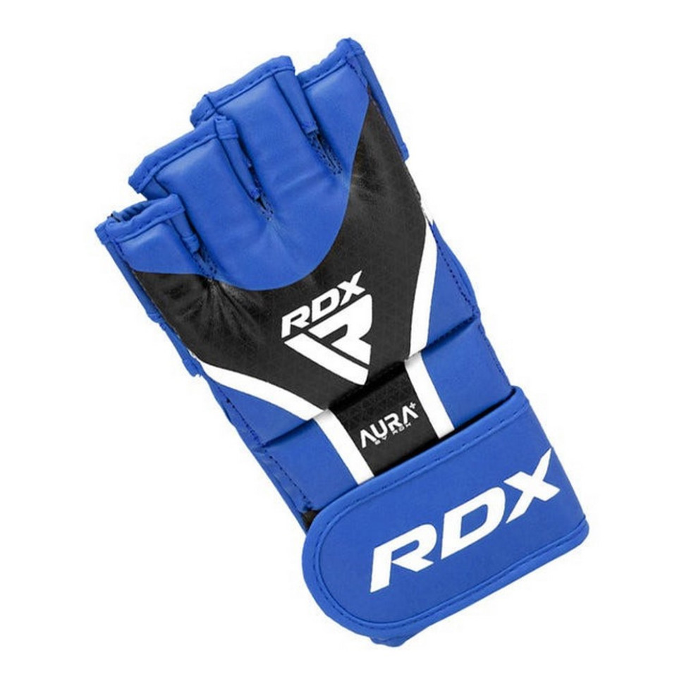 Рукавиці для ММА AURA PLUS T-17 RDX Inc Limited GGR-T17UB-S+ Blue/Black, S (капа у комплекті)