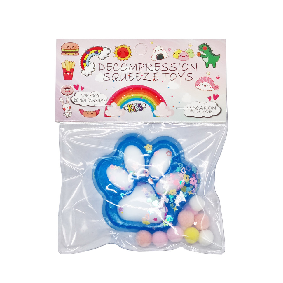 Антистресс Сквиш «Мягкие кошачьи лапки» Bambi SKL-102(Blue) Синий