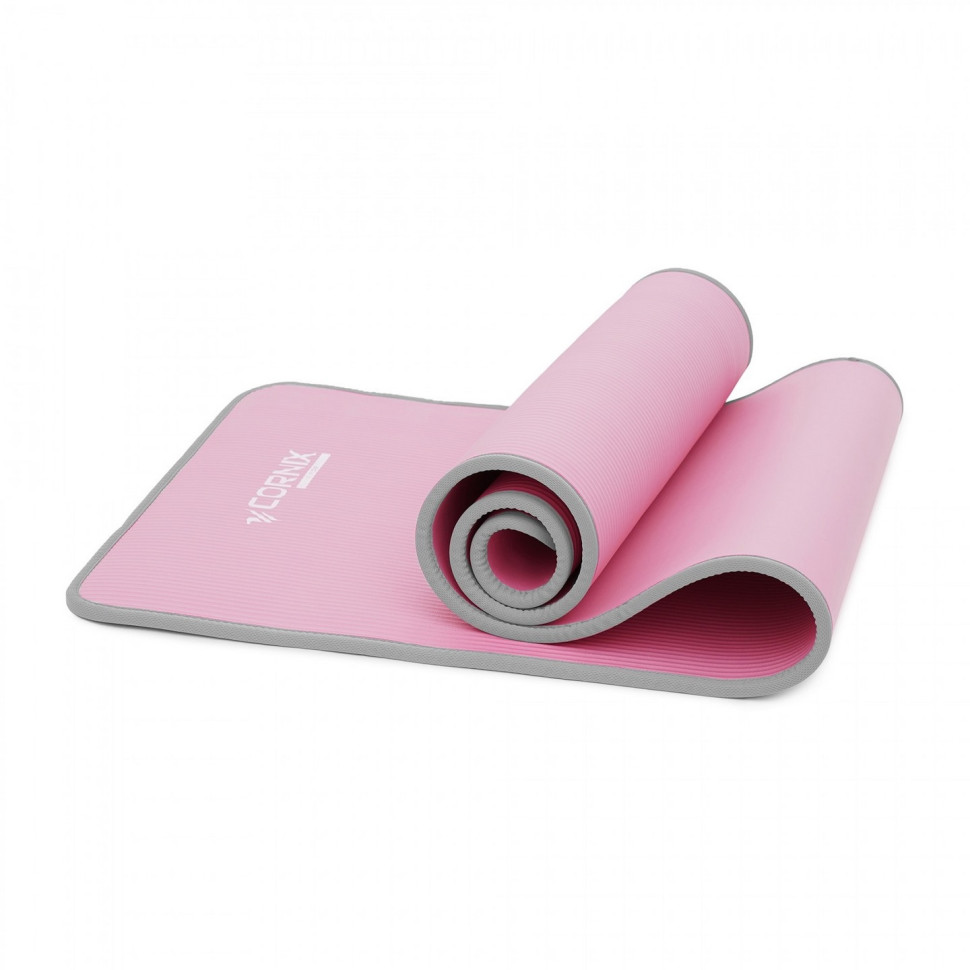 Килимок спортивний для йоги та фітнесу Сornix XR-0095, 183 x 61 x 1 см, Pink/Grey