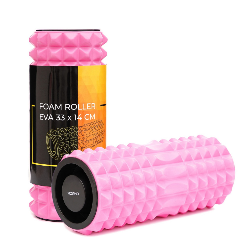 Масажний ролик (валик, ролер) Cornix XR-0339 Pink 33 x 14 см