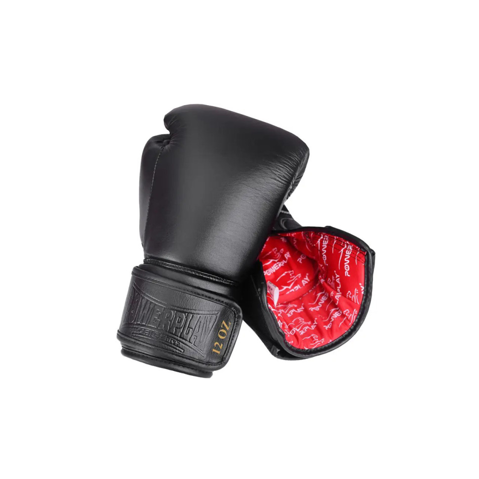 Боксерські рукавиці Indiana PowerPlay PP_3014_12oz_Black, Чорні (натуральна шкіра) 12 унцій