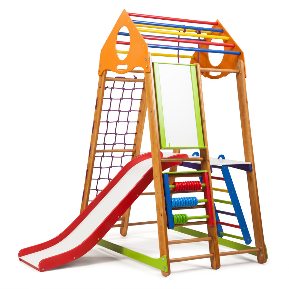 Дитячий спортивний комплекс SportBaby BambinoWood Plus 3 з кольоровими рахунками