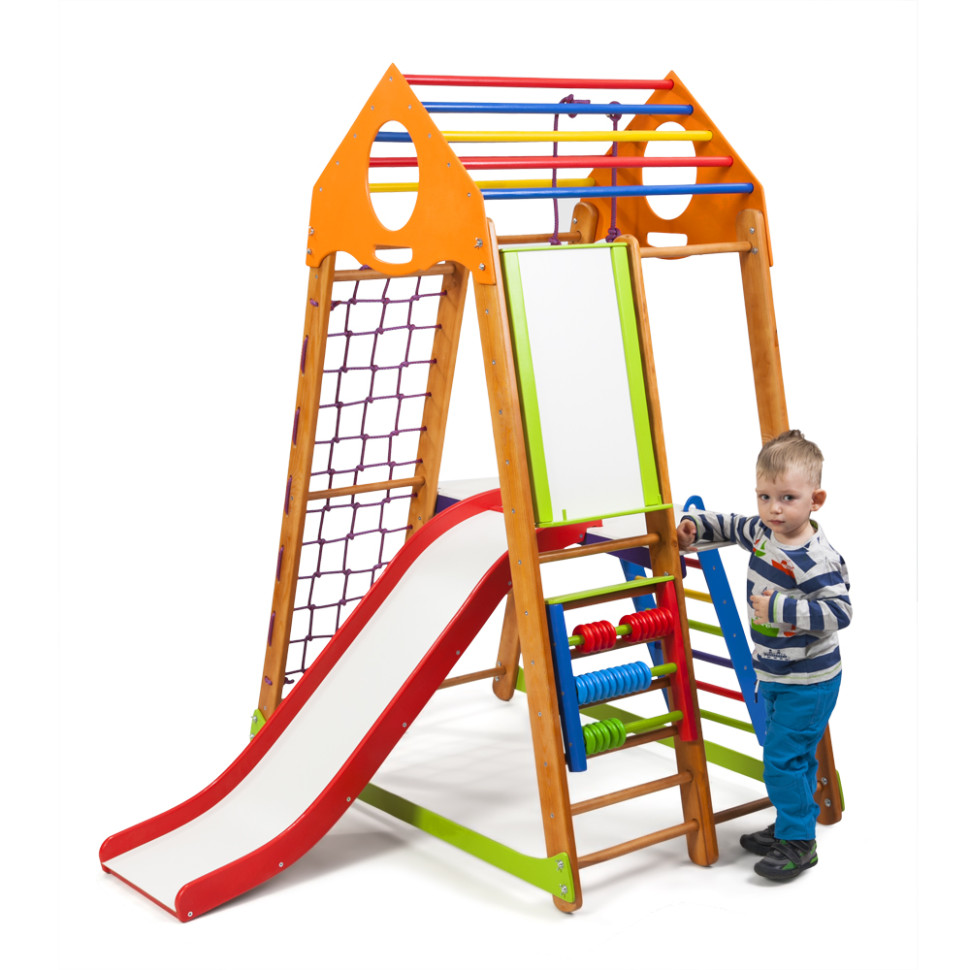 Дитячий спортивний комплекс SportBaby BambinoWood Plus 3 з кольоровими рахунками