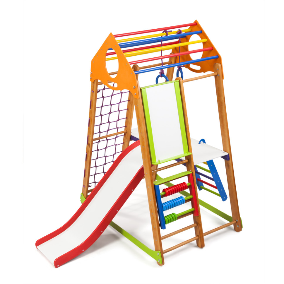 Дитячий спортивний комплекс SportBaby BambinoWood Plus 3 з кольоровими рахунками
