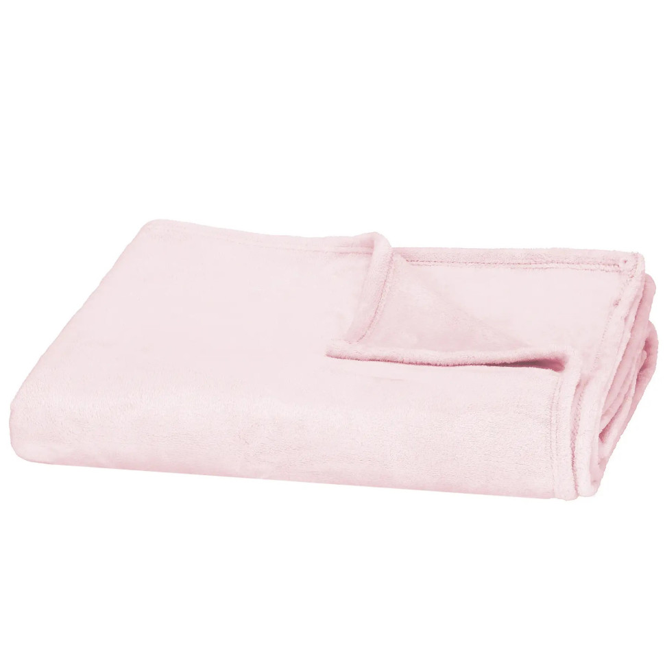 Плед-покрывало Extra Soft Springos HA7192 бело-розовый 200x220 см