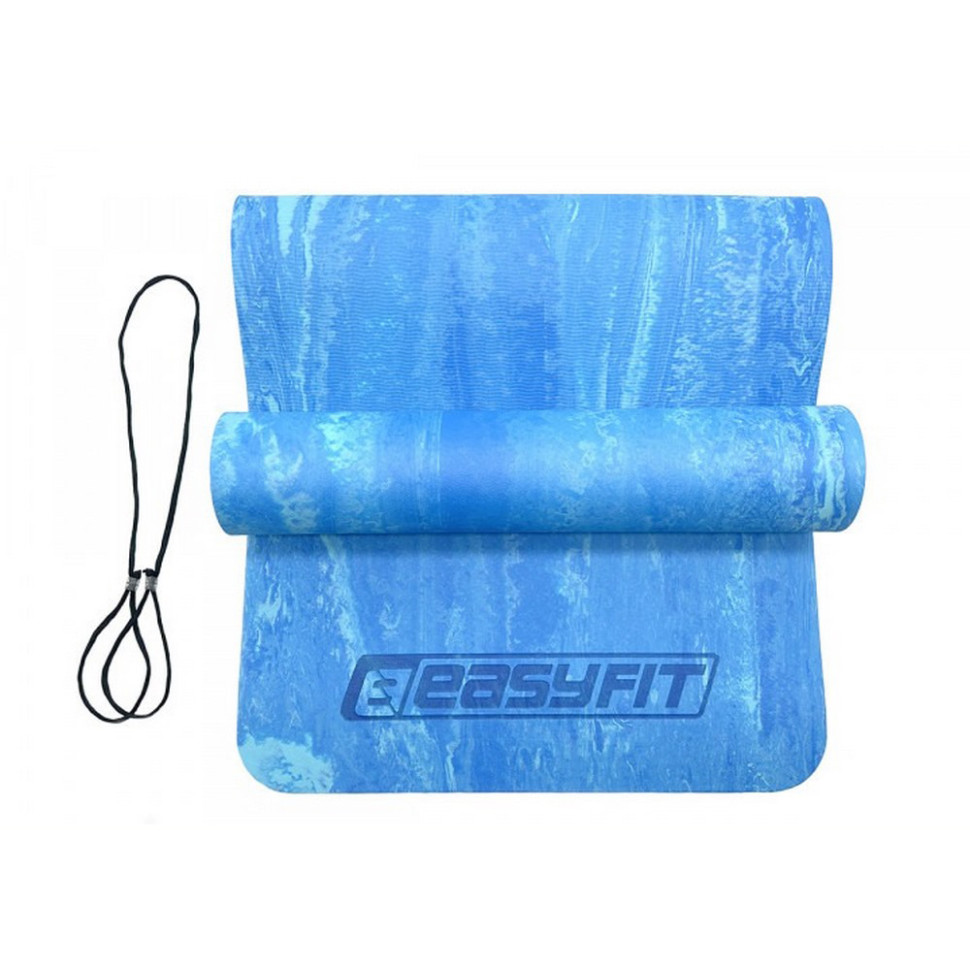 Килимок для йоги та фітнесу PER Premium Mat EasyFit EF-1930-Bl 8 мм, Синій