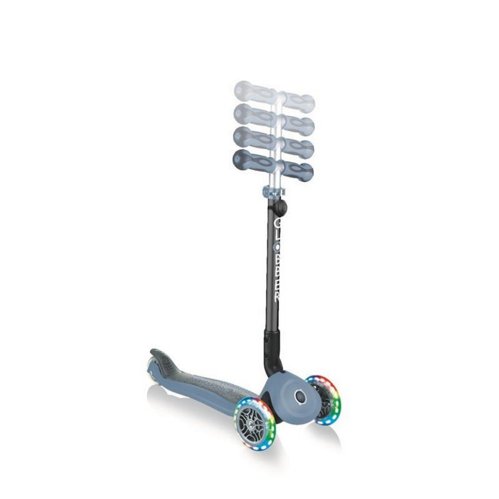 Самокат дитячий 5 в 1 GO UP DELUXE LIGHTS GLOBBER 646-200 попелясто-блакитний, колеса світяться