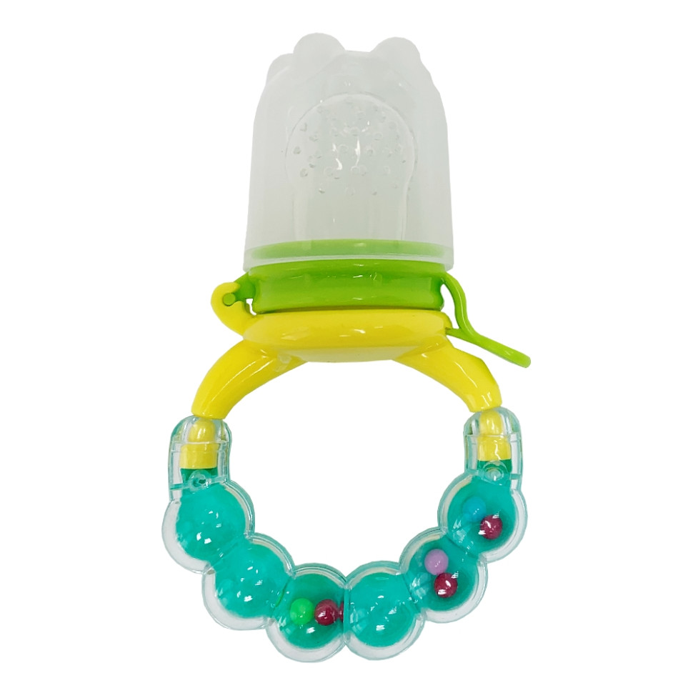 Ниблер для прикорма младенцев Mega Zayka MGZ-0005(Turquoise) с погремушкой