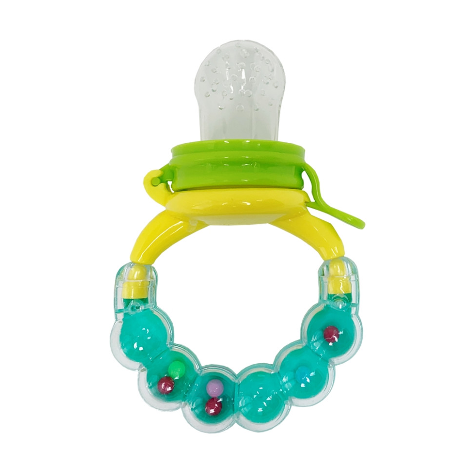 Ниблер для прикорма младенцев Mega Zayka MGZ-0005(Turquoise) с погремушкой