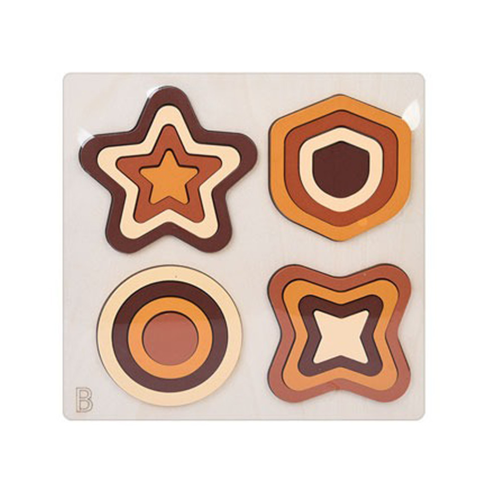 Деревянная игрушка Геометрика Bambi MD 0743B, размер 22,5х22,5 см