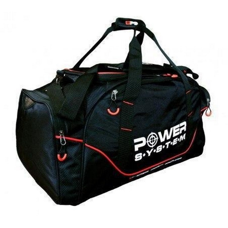 Спортивная сумка PS-7010 Gym Bag Magna Power System 7010BR-4 Blak/Red 65 л