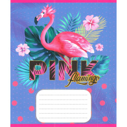 Тетрадь ученическая "Розовый фламинго" Leader 012-500059K-2 в клетку, 12 листов (959050)
