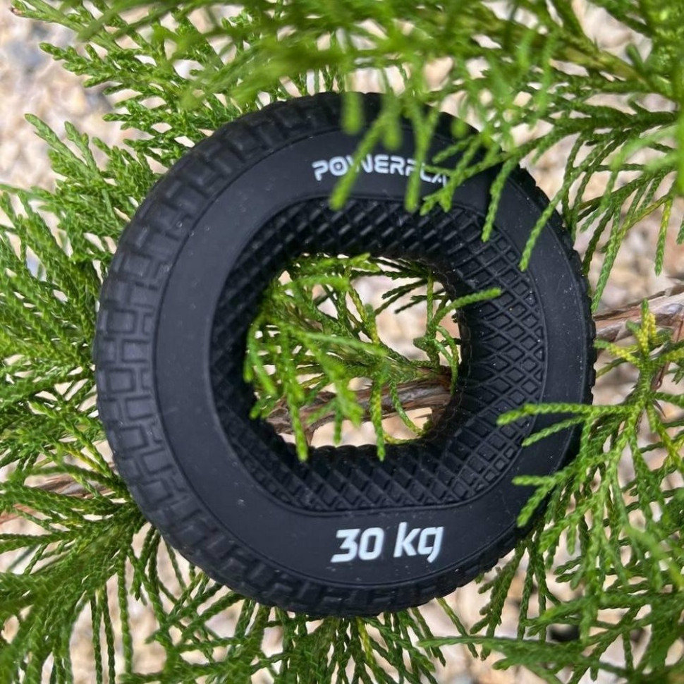 Еспандер кистьовий силіконовий PP-4333 Hand Grip Hard PowerPlay PP_4333_Black_30kg 30 кг, Чорний