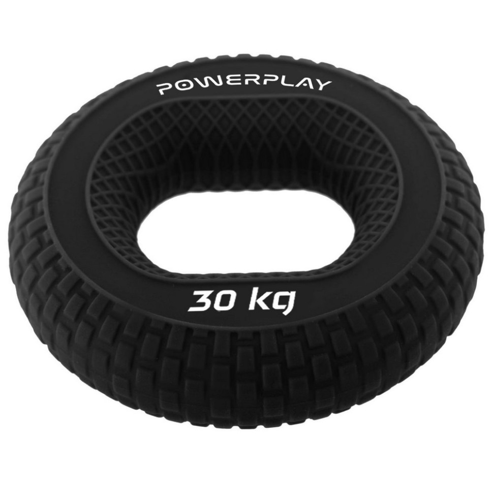 Еспандер кистьовий силіконовий PP-4333 Hand Grip Hard PowerPlay PP_4333_Black_30kg 30 кг, Чорний