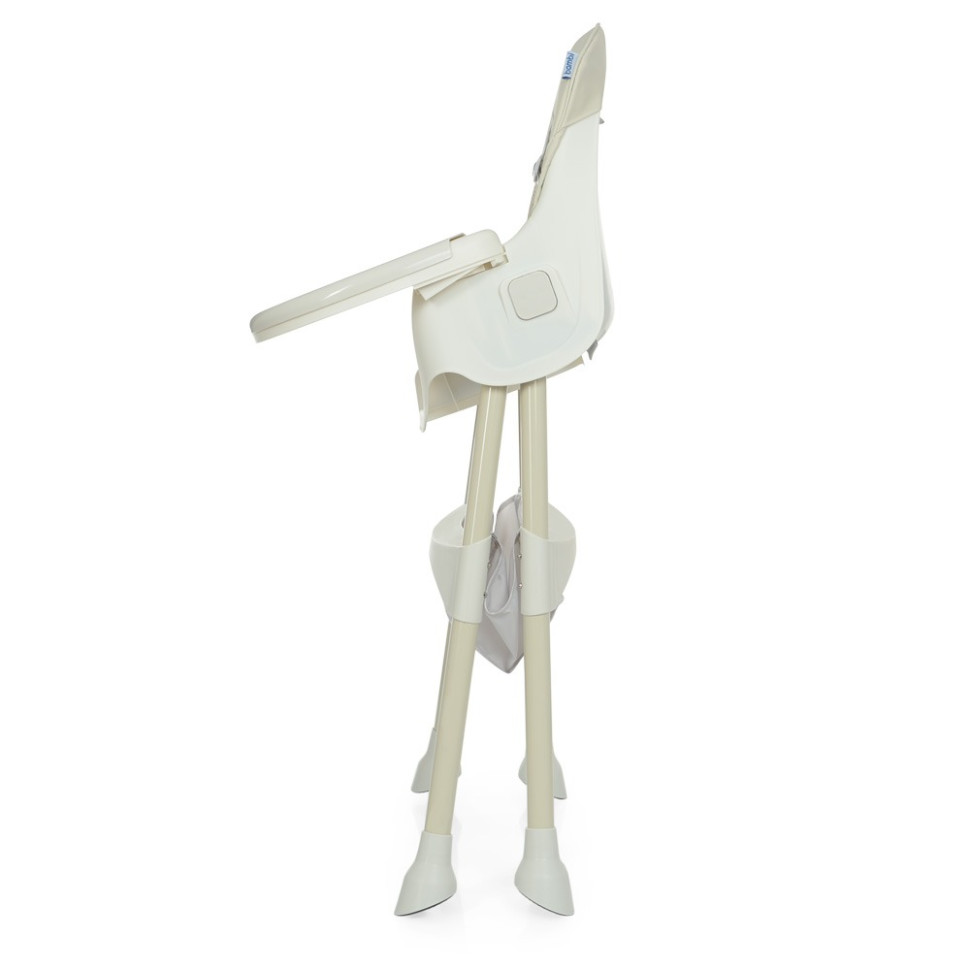 Стульчик для кормления Bambi M 4136-2 Ice Gray, складной, 5-ти точечный, экокожа