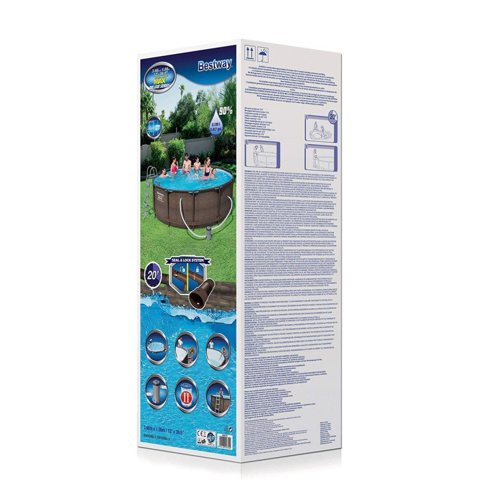 Басейн каркасний Bestway 56709, 366х100 см, 9150 л, фільтр-насос, сходи