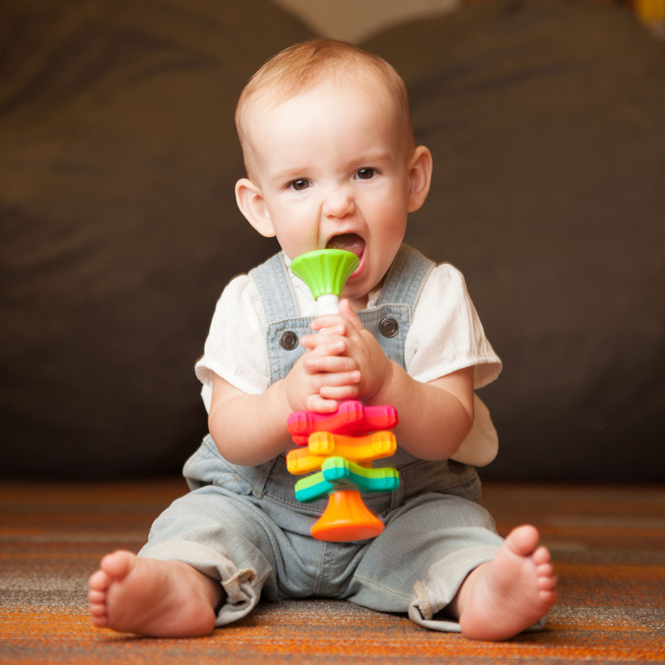 Пірамідка-спінер MiniSpinny Fat Brain Toys FA134-1 Тактильна