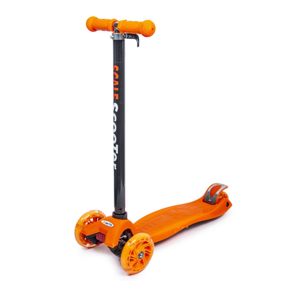 Детский четырехколесный самокат MAXI Bambi 1453732955 Orange с подсветкой