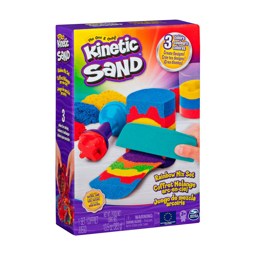 Набор песка для детского творчества «Радужный Микс» Kinetic Sand 71474KS 3 цвета 383 г