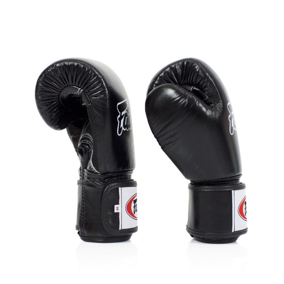 Боксерські рукавиці BGV1 Fairtex BGV1_10oz_Black 10 унцій (бинти в комплекті)