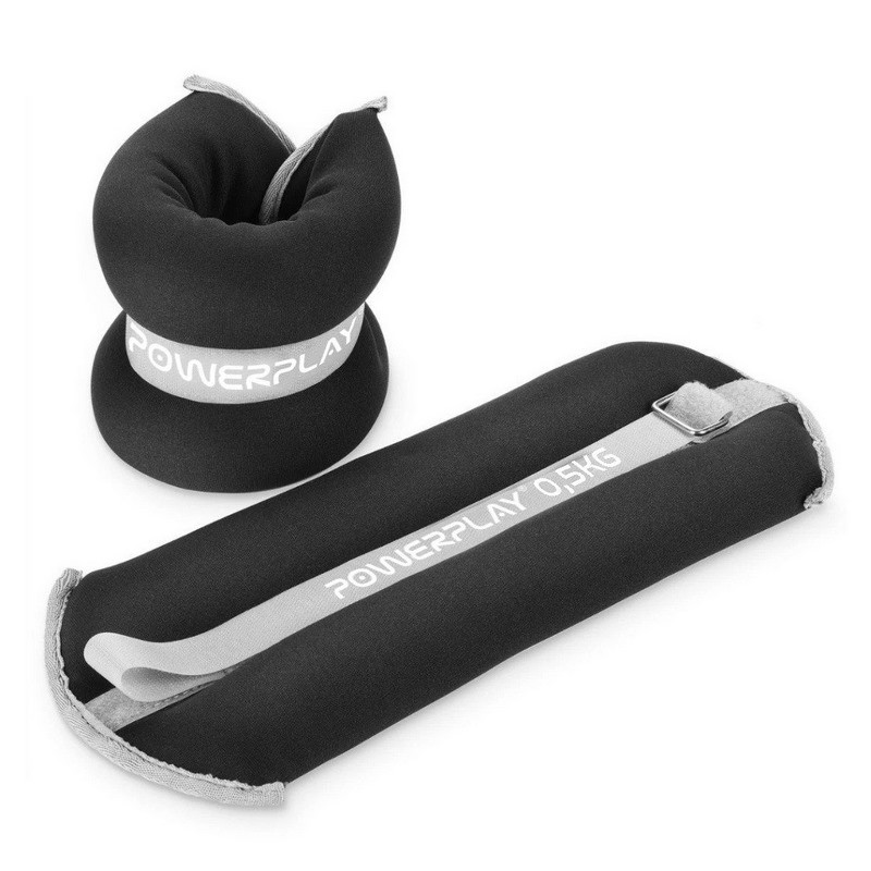 Утяжелители-манжеты для ног и рук PP-4349 Ankle/Wrist Weights PowerPlay PP_4349_Black_0.5, 2 по 0.5 кг