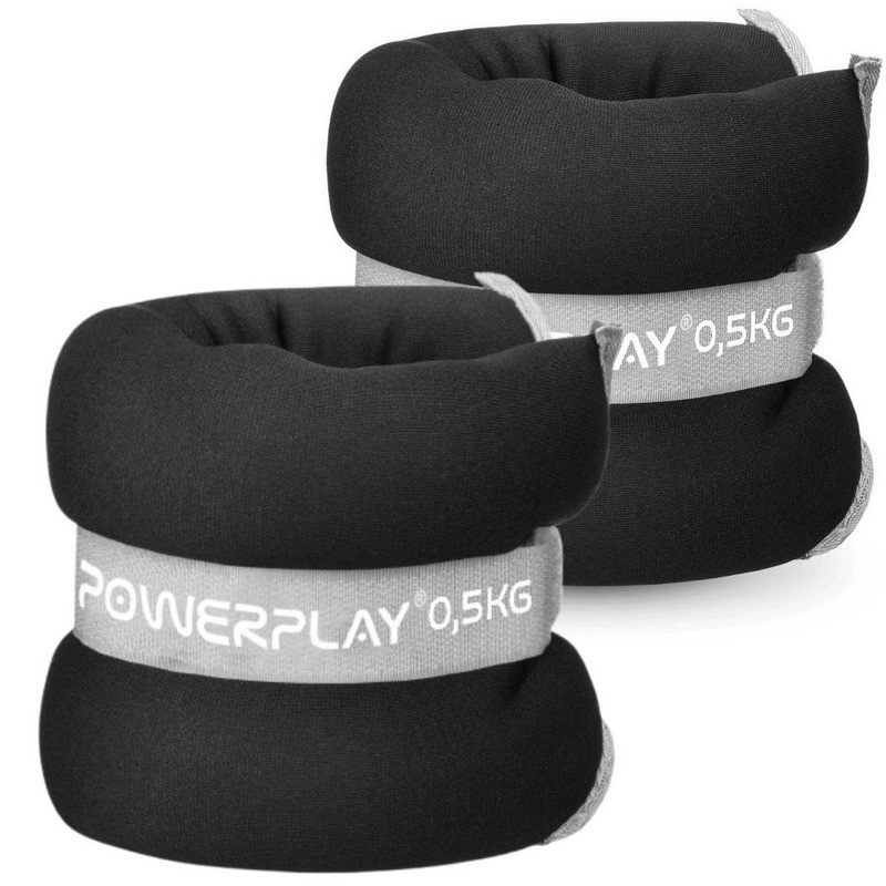 Утяжелители-манжеты для ног и рук PP-4349 Ankle/Wrist Weights PowerPlay PP_4349_Black_0.5, 2 по 0.5 кг