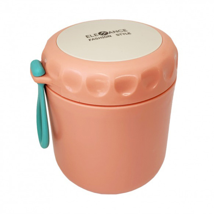 Ланчбокс с ложкой Mega Zayka MGZ-0122(Pink) 430 мл