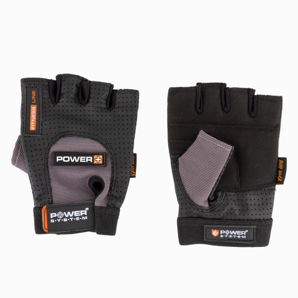 Рукавички для фітнесу Power Plus Power System PS-2500_S_Black-grey, S 21 см