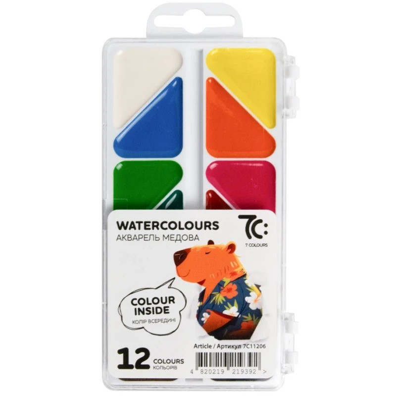 Дитячий набір фарб акварельних GAMMA`UA 7C11206, 12 кольорів