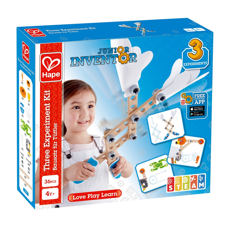 Конструктор Junior Inventor Hape E3030, 3 експерименти, 37 деталей