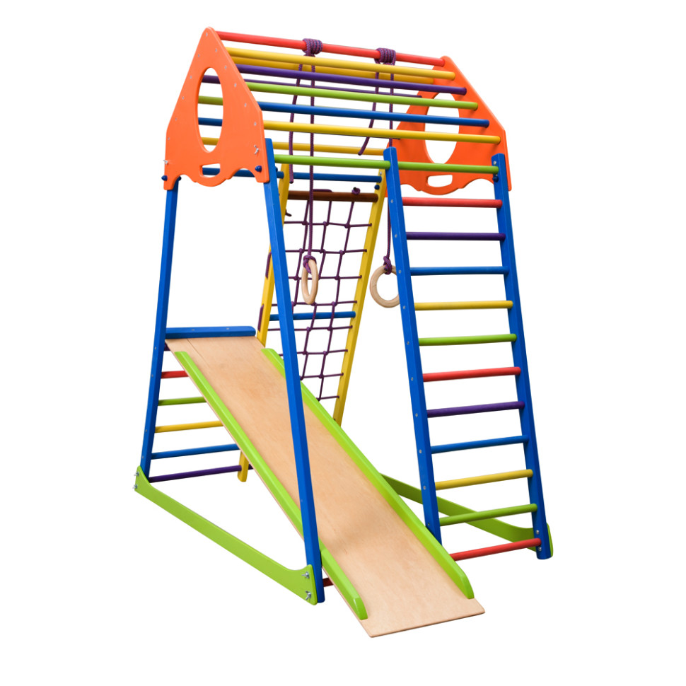 Дитячий спортивний комплекс SportBaby KindWood Color з дитячою гіркою