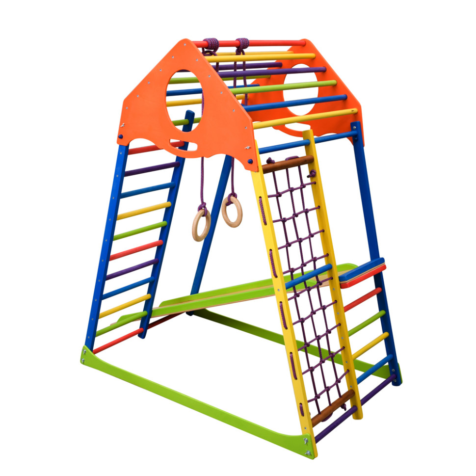 Дитячий спортивний комплекс SportBaby KindWood Color з дитячою гіркою
