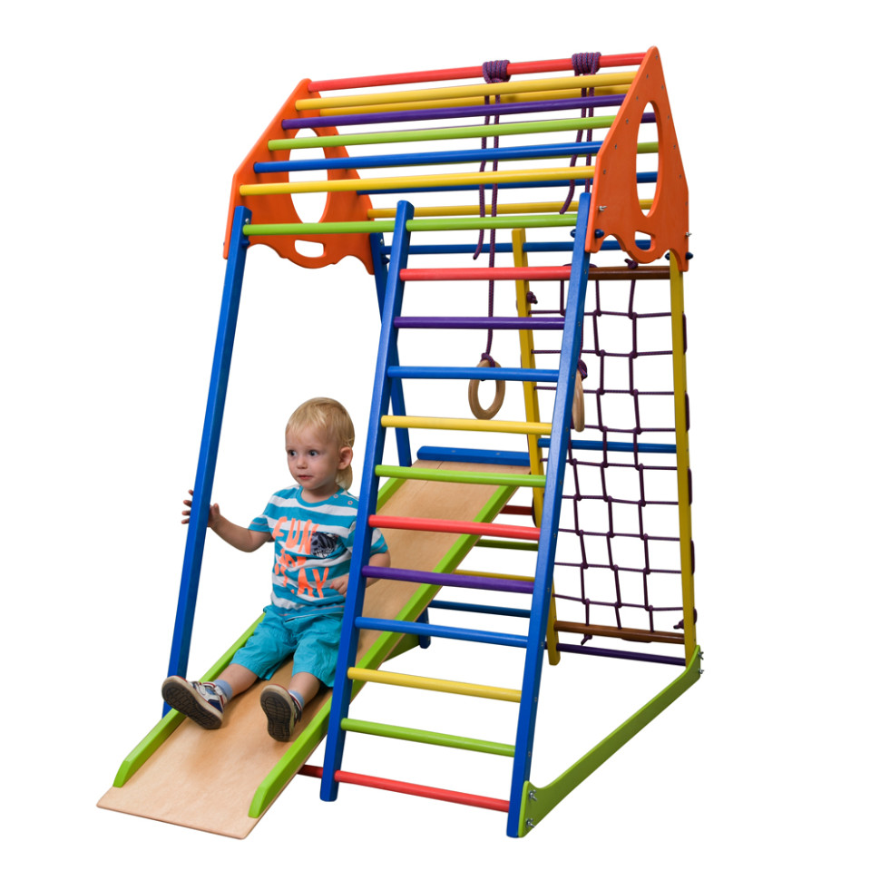 Дитячий спортивний комплекс SportBaby KindWood Color з дитячою гіркою