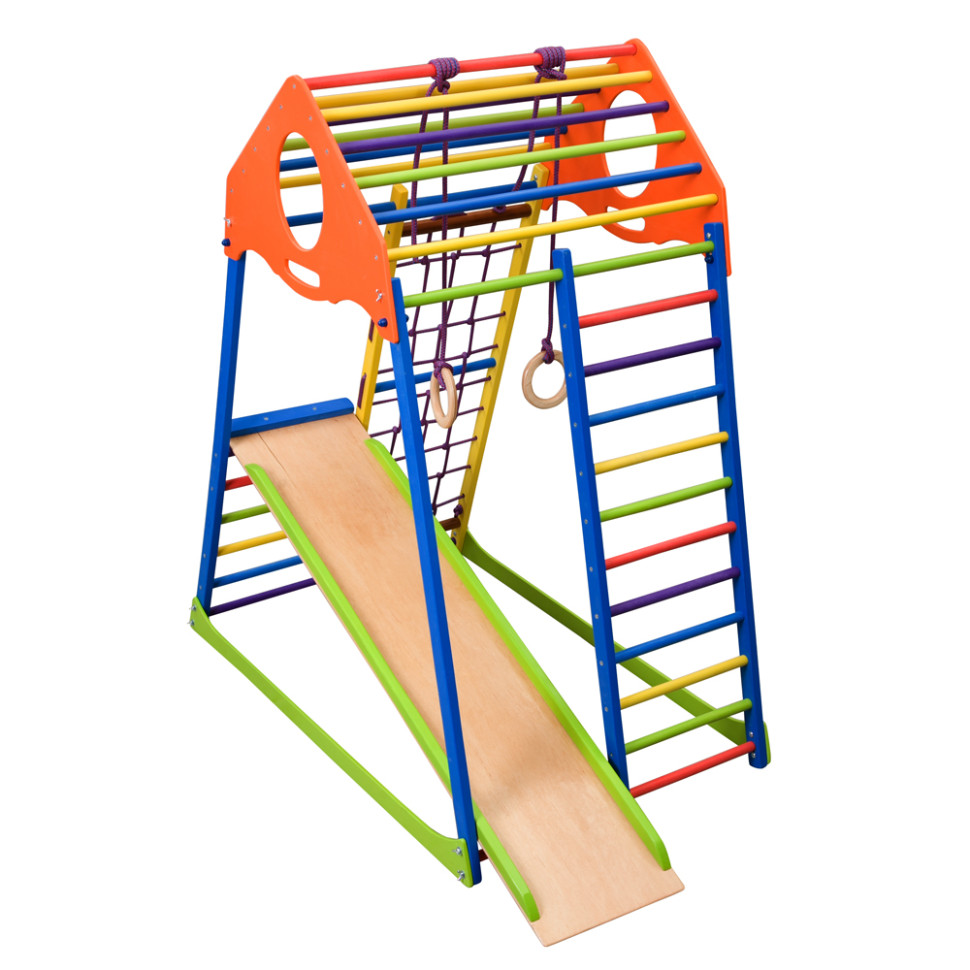 Дитячий спортивний комплекс SportBaby KindWood Color з дитячою гіркою