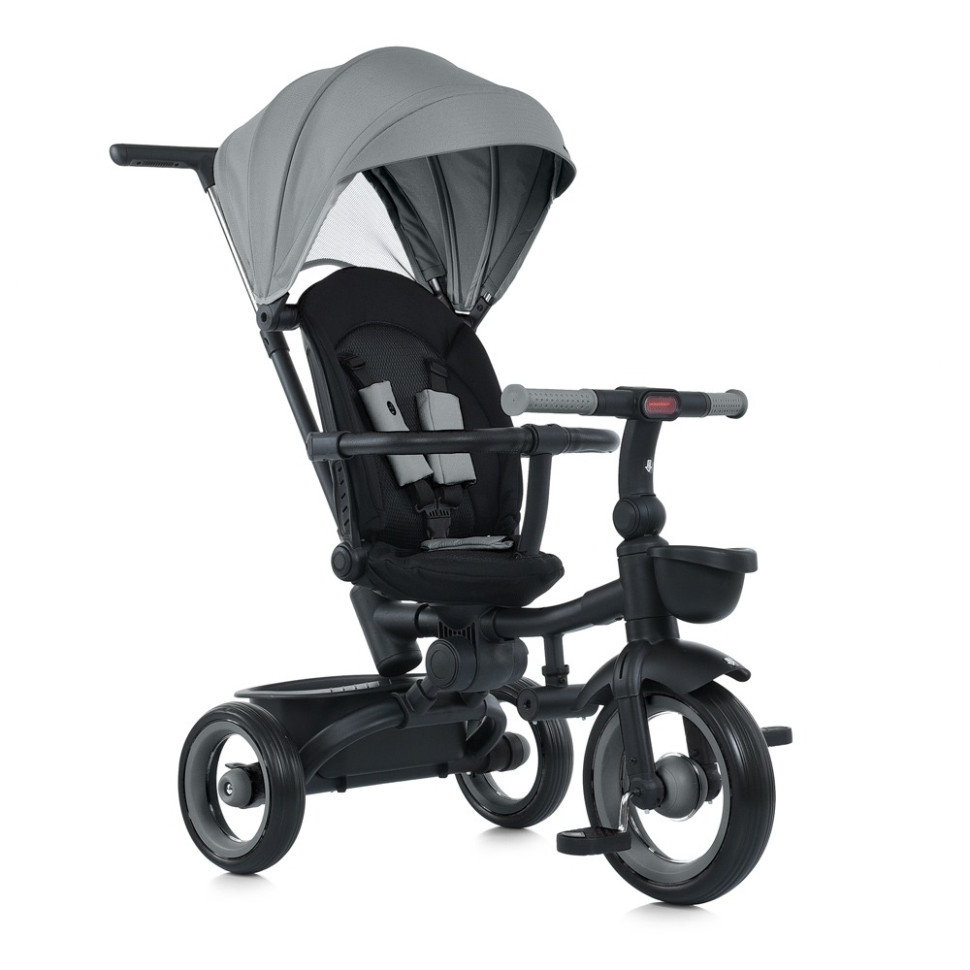 Дитячий триколісний велосипед Turbotrike MT 1038 Grey, з батьківською ручкою