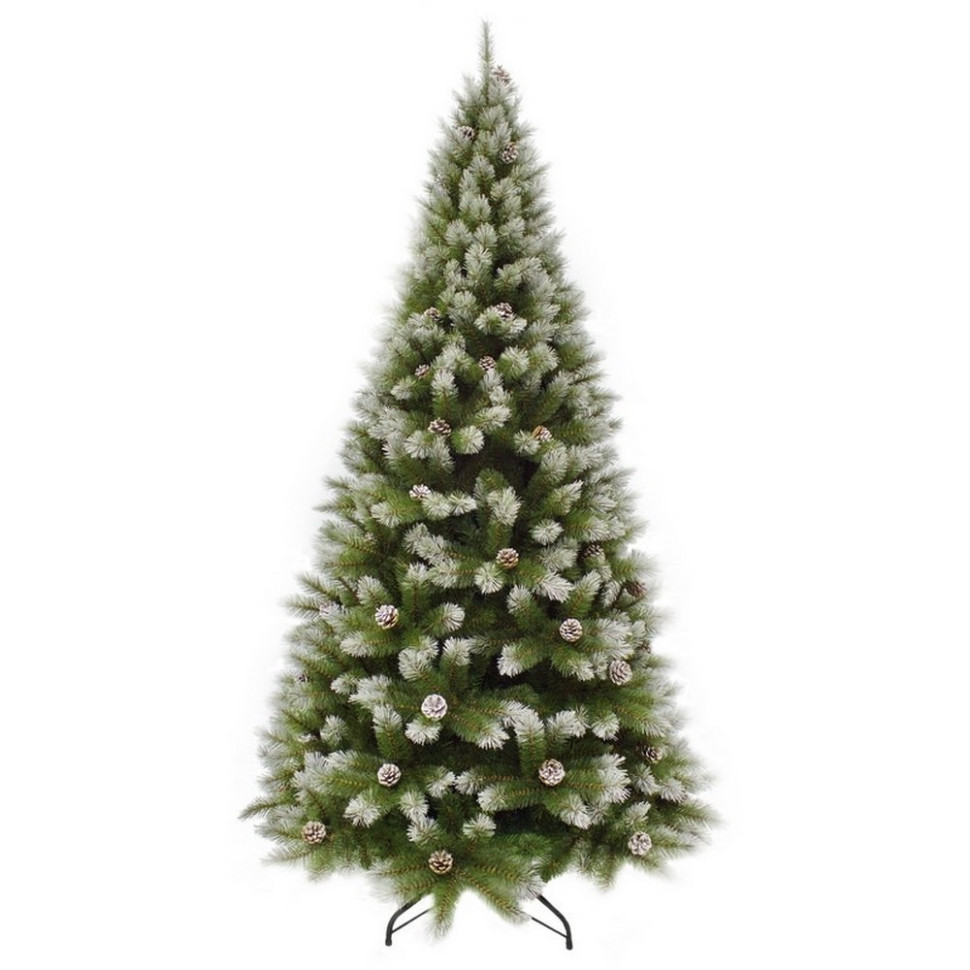 Сосна Pittsburgh Triumph Tree 8718861280357, 2,15 м. зелена з ефектом покриття інеєм і шишками