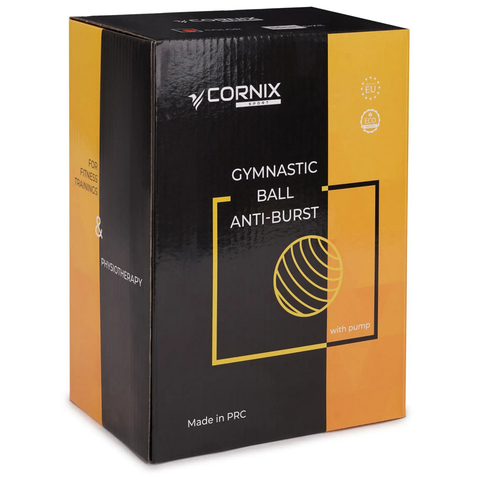 М'яч для фітнесу (фітбол) Cornix XR-0024 Pink 75 см, Anti-Burst 