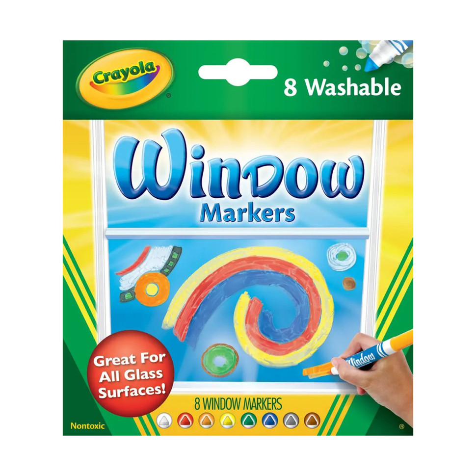 Набор фломастеров для рисования на стекле Crayola 256344.024 washable, 8 шт