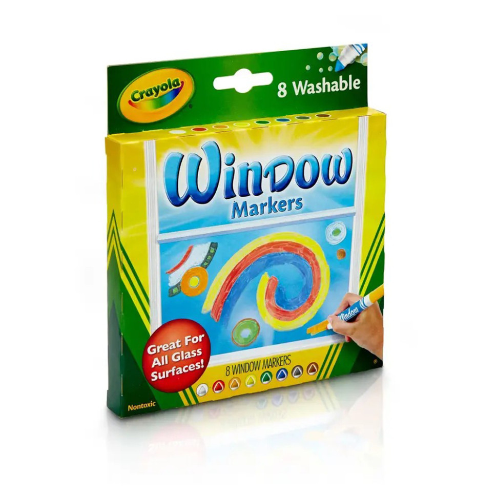 Набор фломастеров для рисования на стекле Crayola 256344.024 washable, 8 шт