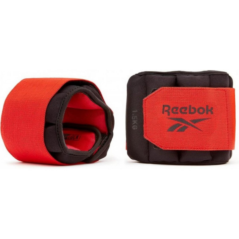 Утяжелители лодыжки Flexlock Ankle Weights Reebok RAWT-11272 черный, красный 1.5 кг