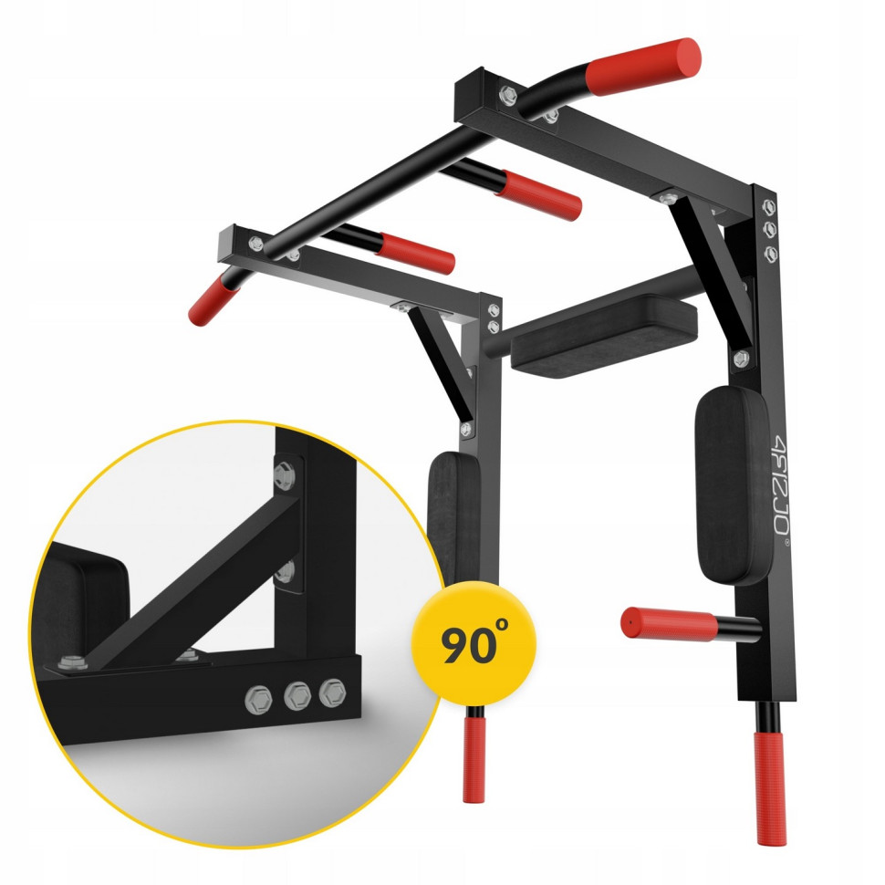 Турник-брусья навесной 2 в 1 4FIZJO P-5905973402644 Black  80 х 70 х 60 см