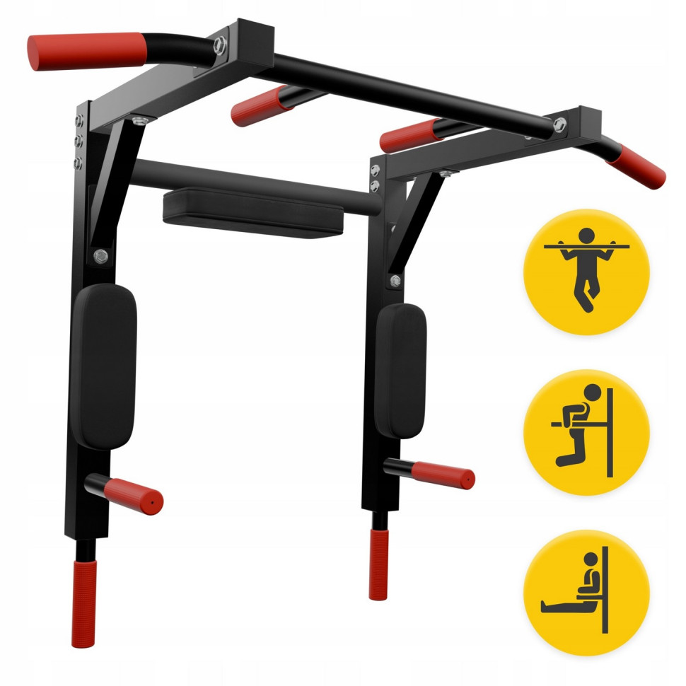 Турник-брусья навесной 2 в 1 4FIZJO P-5905973402644 Black  80 х 70 х 60 см