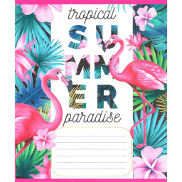 Тетрадь ученическая "Розовый фламинго" Leader 012-500059K-3 в клетку, 12 листов (959050)