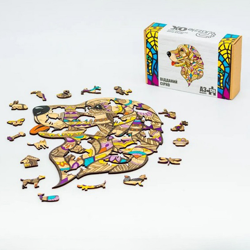 Фигурный деревянный пазл 