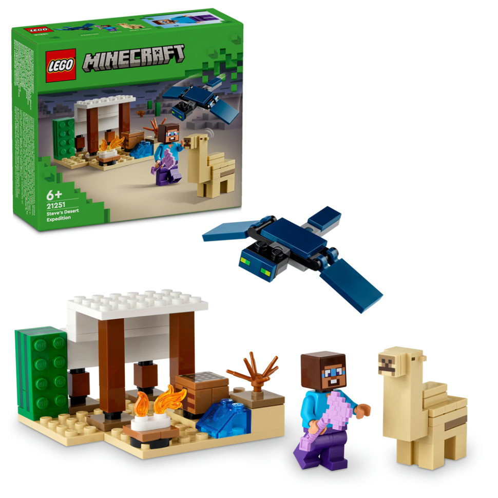 Конструктор LEGO Minecraft Експедиція Стіва в пустелю 21251, 75 деталей