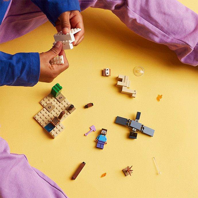 Конструктор LEGO Minecraft Експедиція Стіва в пустелю 21251, 75 деталей