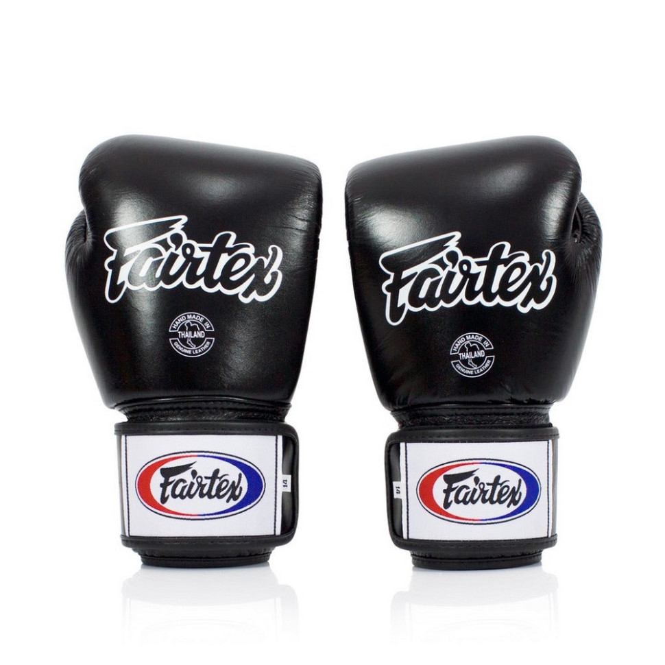 Боксерские перчатки BGV1 Fairtex BGV1_12oz_Black 12 унций (бинты в комплекте)