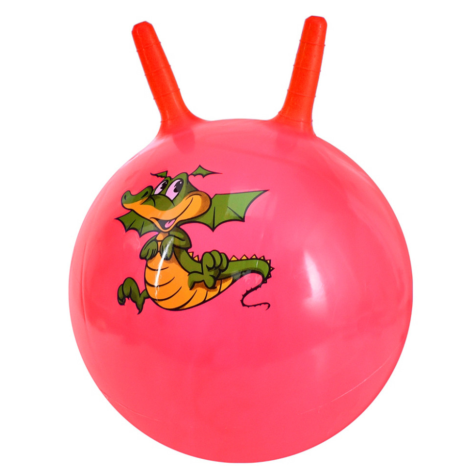 Дитячий м'яч для фітнесу Динозаврик Bambi MS 4372(Red) з ріжками, 45 см, 350 г