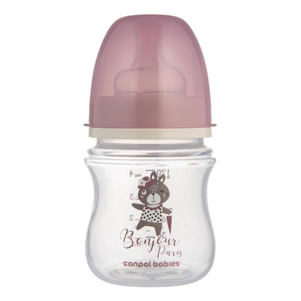 Бутылочка антиколиковая с широким отверстием Bonjour Paris Canpol babies 35/231_pin 120 мл