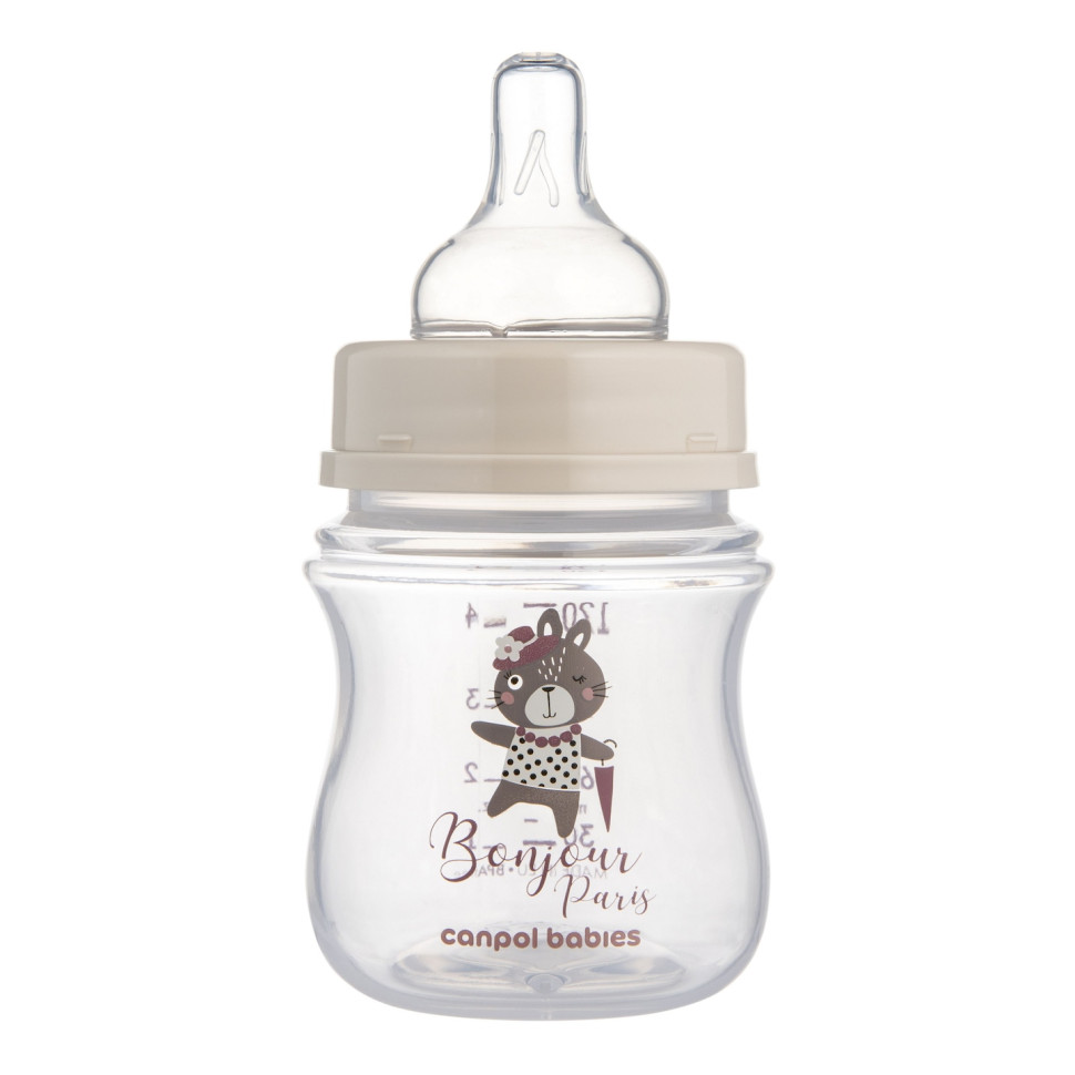 Бутылочка антиколиковая с широким отверстием Bonjour Paris Canpol babies 35/231_pin 120 мл